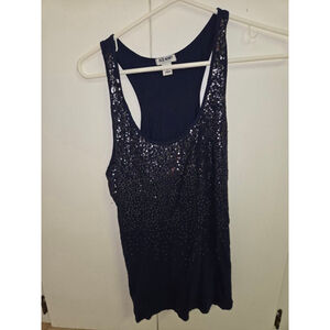 Women's Old Navy Navy Blue Sequin Tank Top S